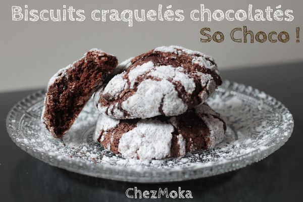 Biscuits chocolat craquelés